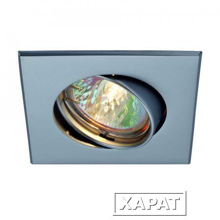 Фото SQUARE MR16 светильник встраиваемый для лампы MR16 50Вт макс., матовый хром | 113208 SLV