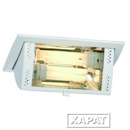 Фото TC DL 2x13W светильник встраиваемый c ЭПРА для 2-x ламп TC-DE G24q-1 по 13Вт, белый | 160011 SLV