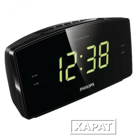 Фото Часы-радиобудильник PHILIPS AJ3400/12, ЖК-дисплей, FM-диапазон, 2 вида сигнала, повтор, таймер