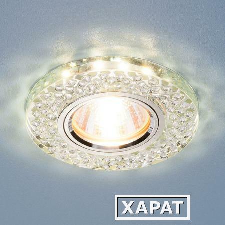 Фото Встраиваемый потолочный светильник со светодиодной подсветкой 2140 MR16 SL зеркальный/серебро; a033626 ELEKTROSTANDARD
