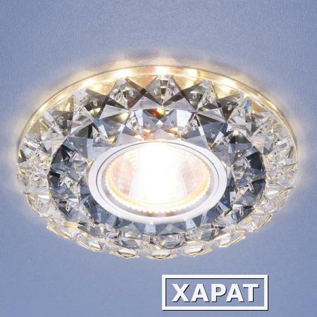 Фото Встраиваемый потолочный светильник со светодиодной подсветкой 2170 MR16 SBK CL дымчатый прозрачный; a033833 ELEKTROSTANDARD