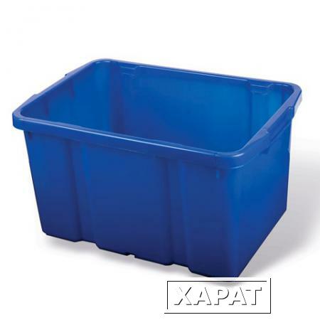 Фото Ящик для хранения штабелируемый, 60 л, 60х40х34 см, цвет синий