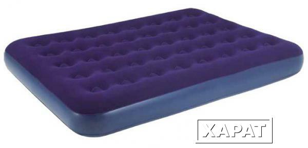 Фото Надувная кровать Relax Flocked air bed DOUBLE кровать без встр. Насоса 191x137x22 синий 20256 (18998)