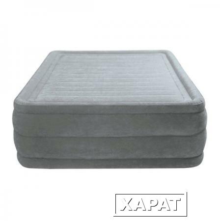Фото Двуспальная надувная кровать Intex 64418 "Comfort-Plush High Rise Airbed" + насос (152х203х56см)