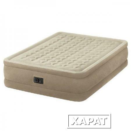 Фото Двуспальная надувная кровать Intex 64458 "Ultra Plush Bed" + насос (203х152х46см)