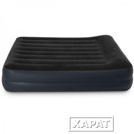 Фото Двуспальная надувная кровать Intex 64124 Pillow Rest Raised Bed + насос (203х152х42см)