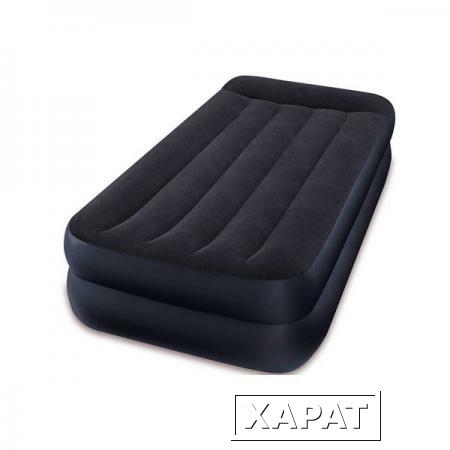 Фото Односпальная надувная кровать Intex 64122 "Pillow Rest Raised Bed" + насос (191х99х42см)