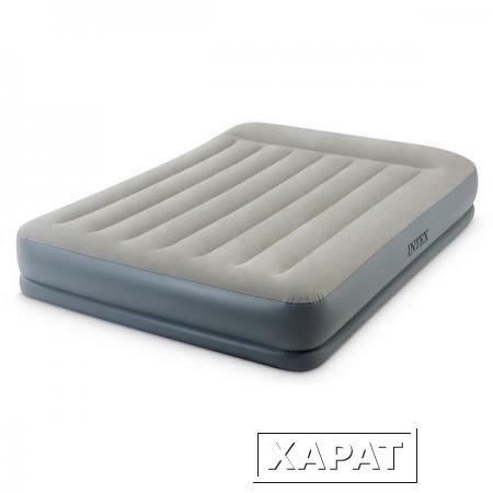 Фото Двуспальная надувная кровать Intex 64118 Mid-Rise Airbed +насос (203х152х30см)