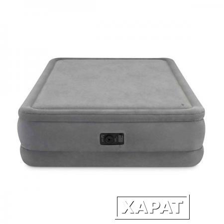 Фото Двуспальная надувная кровать Intex 64470 Foam Top Airbed Queen + насос (152x203x51см)
