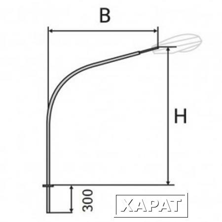 Фото Кронштейн К2-/1,0/1,3/1,5/2,0/2,5/-/1,0/1,5/1,7/2,0/2,5/-1-1 однорожковый (Тип: К2-2,5-2,0-1-1)