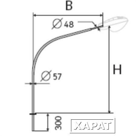 Фото Кронштейн К1-/1,0/1,3/1,5/2,0/2,5/-/1,0/1,5/1,7/2,0/2,5/-1-1 однорожковый (Тип: К1-2,5-2,0-1-1)