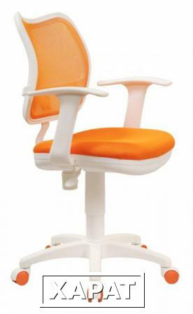 Фото Кресло БЮРОКРАТ CH-W797/OR/TW-96-1 спинка сетка оранжевый сиденье оранжевый TW-96-1 колеса белый/оранжевый пластик белый