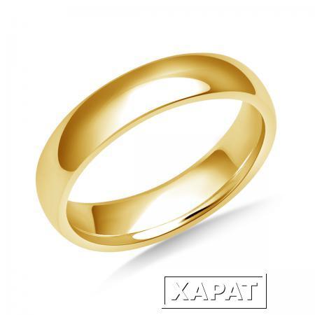 Фото Обручальное кольцо с комфортным радиусом ширина 4 мм
