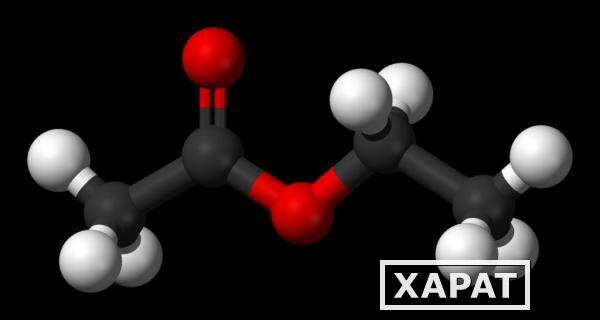 Фото Этилацетат (этиловый эфир уксусной кислоты) СН3-СОО-CH2-CH3 — бесцветная летучая жидкость.