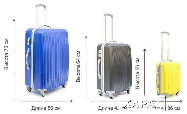 Фото Пластиковые чемоданы на 4 колесах от российского производителя
