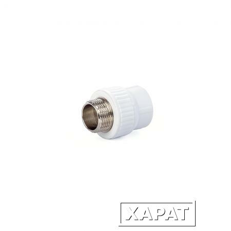 Фото Муфта комбинированная PPR Lammin белая 20-1/2'' НР