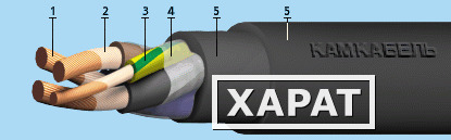 Фото Кабель КГ3*4+1*2,5