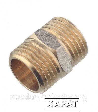 Фото Ниппель бочонок 1/2" нар(ш) х 1/2" нар(ш)