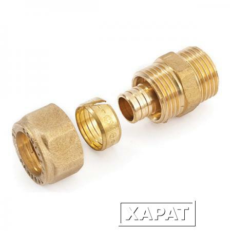 Фото Ниппель 16(2.0)х1/2 нар. для трубы PEX General Fittings