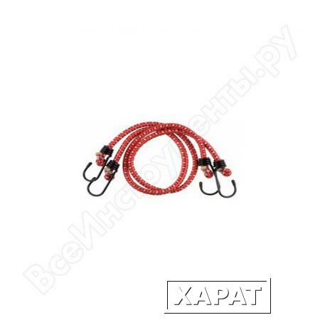 Фото Крепежный резиновый шнур со стальными крюками 2 шт