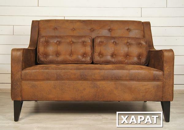Фото Двухместный диван из замши и массива березы KS-995-2-ET