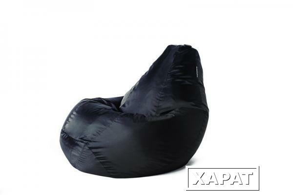 Фото Кресло мешок L Oksford Black черное Мягкое кресло (внешний чехол+внутренний чехол с гранулами)