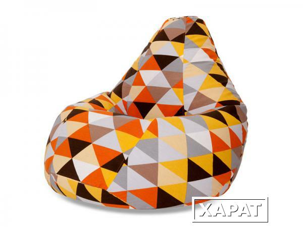 Фото Кресло мешок XXL Diamonds Orange Мягкое кресло (внешний чехол+внутренний чехол с гранулами)