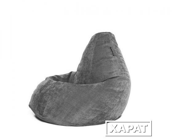Фото Кресло мешок XXL Gray Velvet серый Мягкое кресло (внешний чехол+внутренний чехол с гранулами)