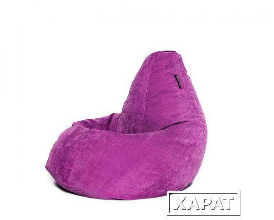 Фото Кресло мешок Malina Velvet XL малиновый Мягкое кресло (внешний чехол+внутренний чехол с гранулами)