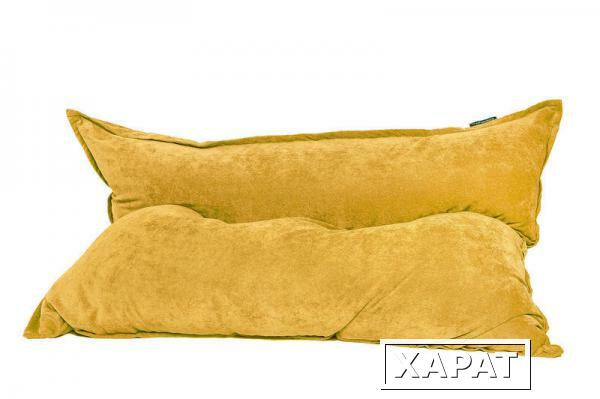 Фото Кресло подушка Mustard Velvet горчичное Мягкое кресло (внешний чехол+внутренний чехол с гранулами)