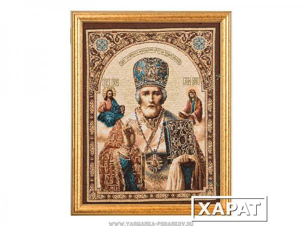 Фото Гобеленовая икона святой николай 25х33 см.