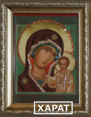 Фото Икона Божией Матери "Казанская" с кристаллами Swarovski (1363)