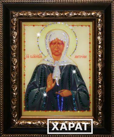 Фото Икона "Матрона Московская" с кристаллами Swarovski (1369)