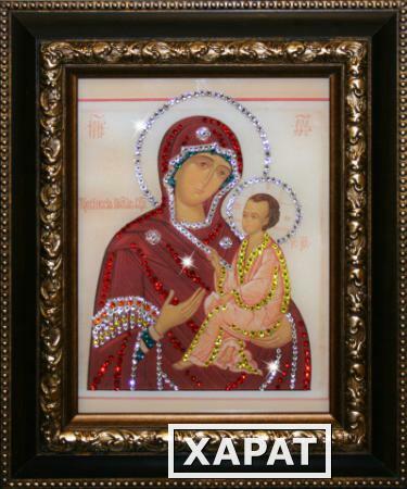 Фото Икона Божией Матери "Тихвенская" с кристаллами Swarovski (1371)