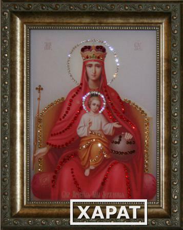 Фото Икона Божией Матери "Державная" с кристаллами Swarovski (1373)