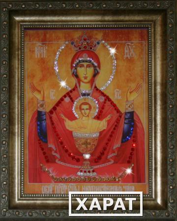 Фото Икона Божией Матери "Неупиваемая Чаша" с кристаллами Swarovski (1367)