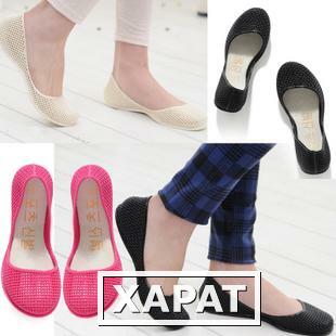 Фото 2013 новой корейской версии полых чистый цвет кристалл желе обувь мягкие гнезда плоские сандалии с пластиковой сеткой обувь