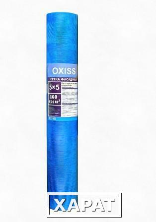 Фото Сетка стеклотканевая фасадная OXISS с ячейкой синяя 5мм х 5мм 160 г/кв.м