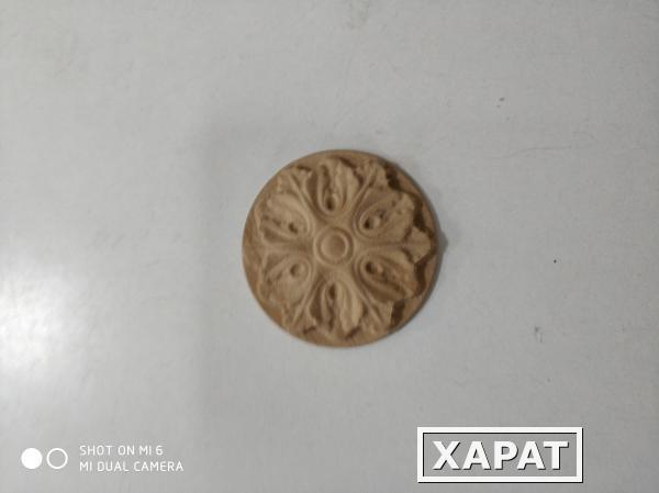 Фото Скульптуры и декоративные элементы PRORAB Розетка-012 массив 40х40 круг бук