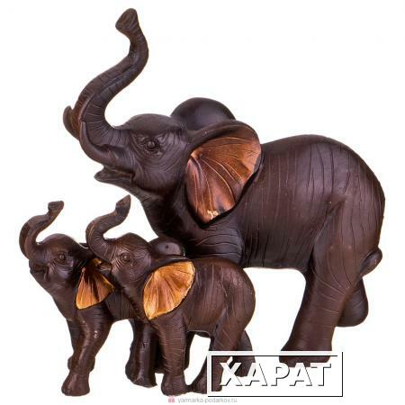 Фото Статуэтка слоны 11х5,5х11 см без упаковки