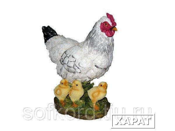Фото Зоо фигурка Курица с цыплятами 27,5*17*29,5