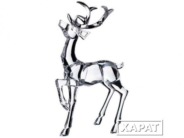 Фото Фигурка "олень с серебряными рогами" 19*10 см высота=28 см дизайн горн.хрусталь Lefard (234-125)