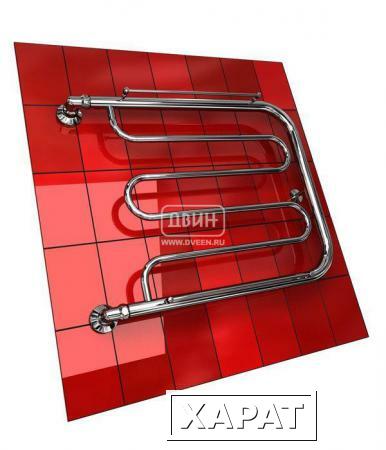 Фото Водяной полотенцесушитель фокстрот Двин D с полочкой (1") 60/70