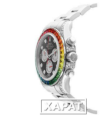 Фото Мужские элитные часы Rolex White Gold Daytona Rainbow