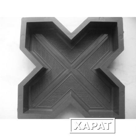 Фото Форма для производства тротуарной плитки Гвоздика крест