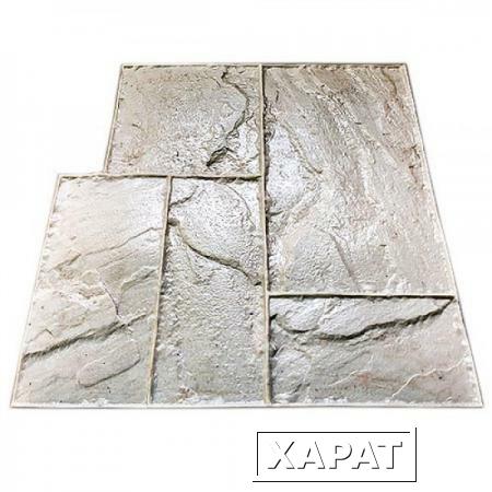 Фото Форма для печатного бетона "Тесаный камень"