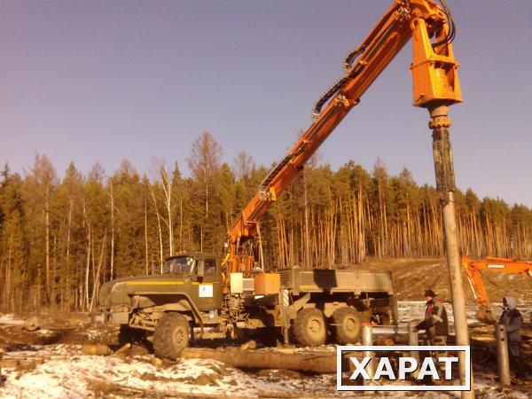 Фото Погружение винтовых свай