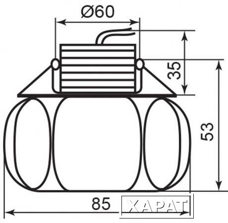 Фото Светильник потолочный 10W 220V/50Hz 600Lm 3000K прозрачный хром JD159; 27822