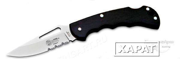 Фото Нож LionSteel серии Work лезвие 85 мм, рукоять - алюминий, крепление на ремень, кожаный чехол Цвет Черный