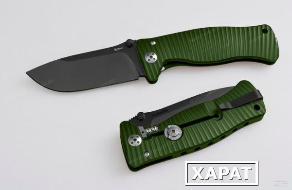 Фото Нож LionSteel серии SR-1 Aluminium Цвет Зеленый Варианты Цвет лезвия: Черное